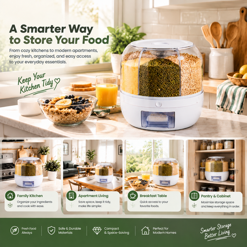 360° Rotating Rice Dispenser