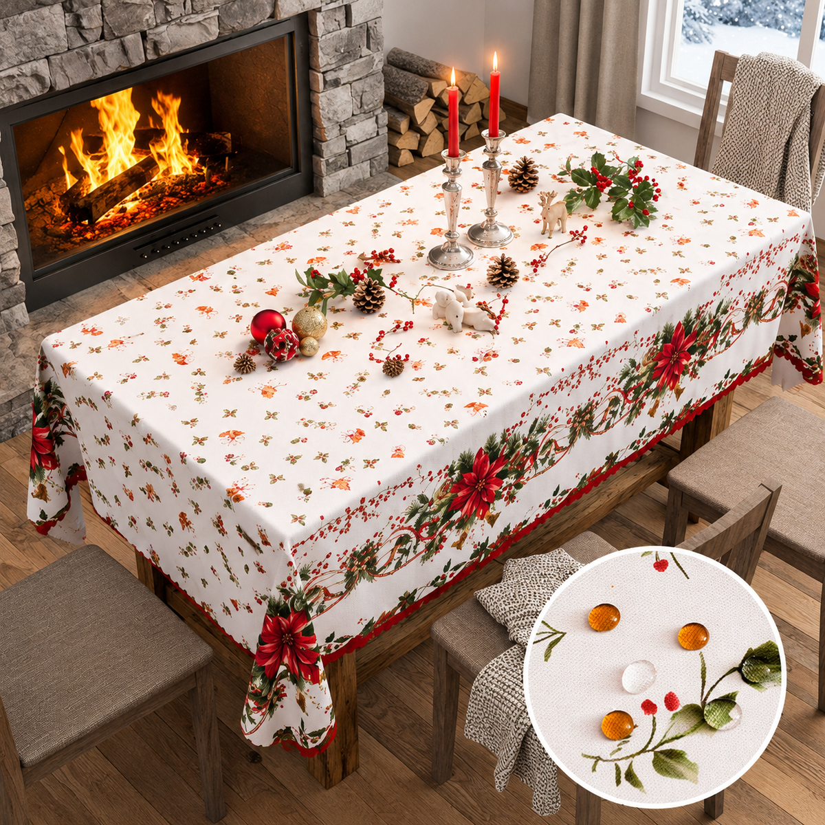 🎄 Christmas Tablecloth | 7 Festive Styles