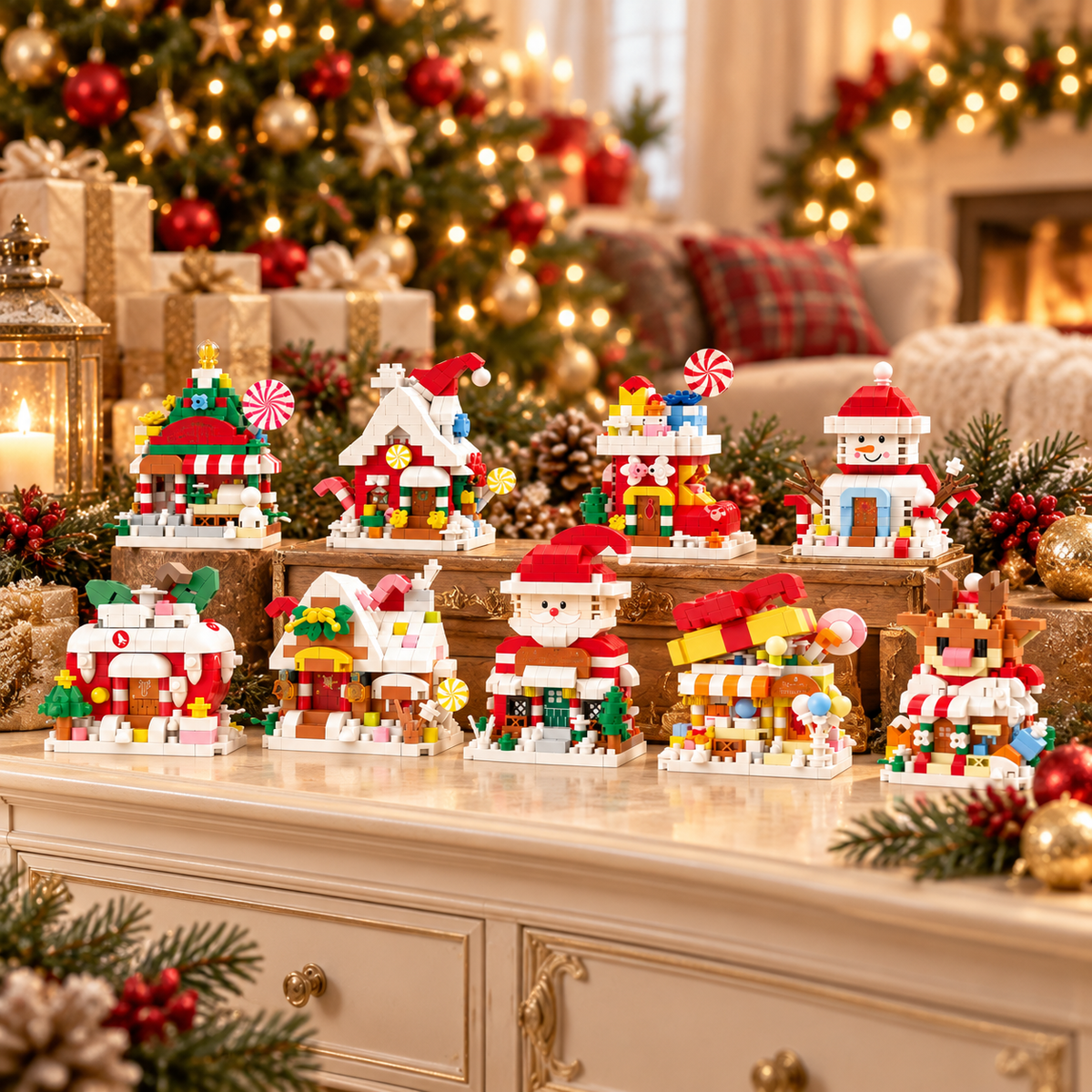 🎄 Mini Christmas Building House Kit