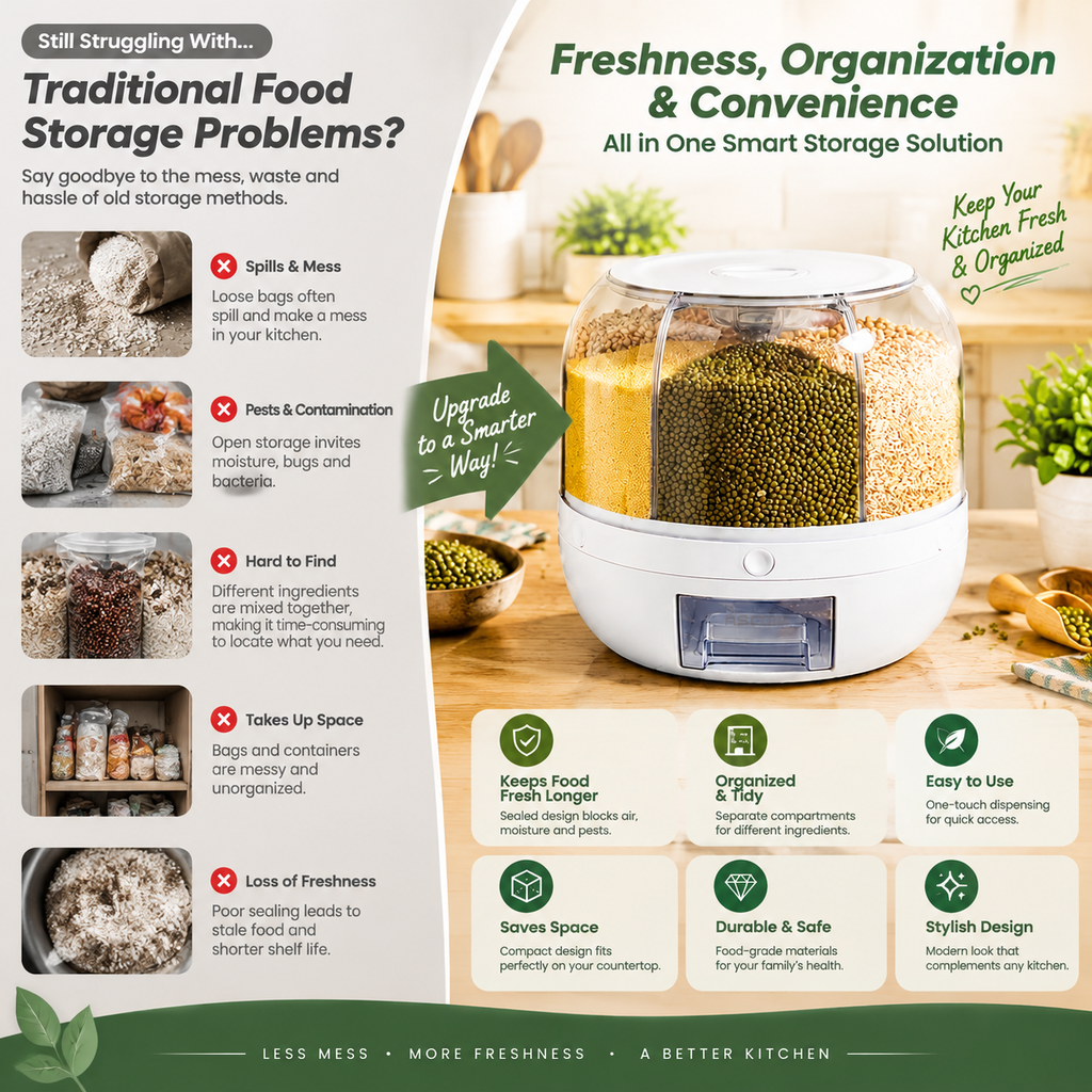 360° Rotating Rice Dispenser