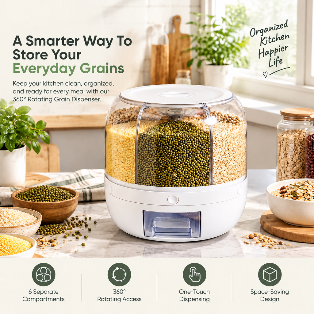 360° Rotating Rice Dispenser