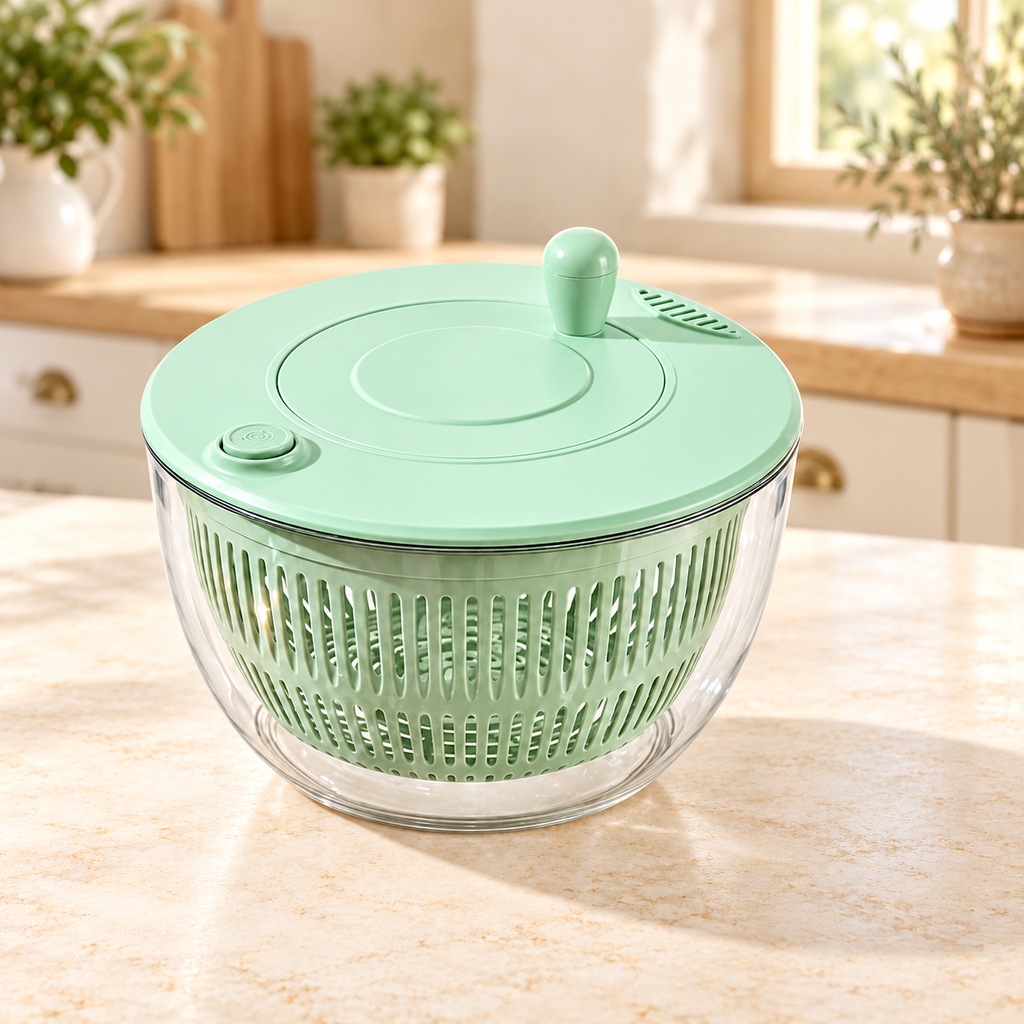 A smart kitchen bowl combining vegetable grating and draining in one compact design.