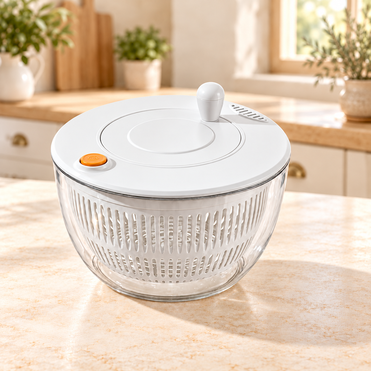 A smart kitchen bowl combining vegetable grating and draining in one compact design.