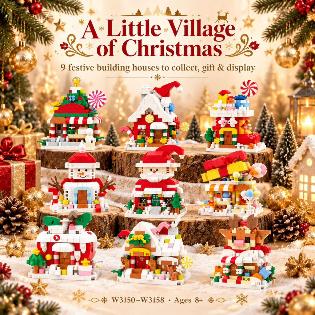 🎄 Mini Christmas Building House Kit