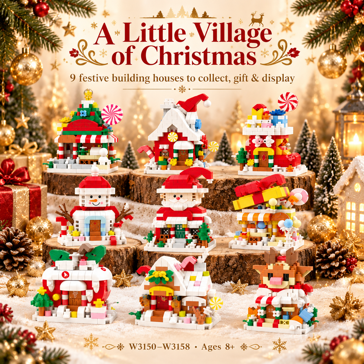 🎄 Mini Christmas Building House Kit