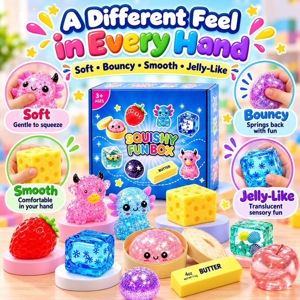 🌈  Sensory Fidget Toy Set Squeeze