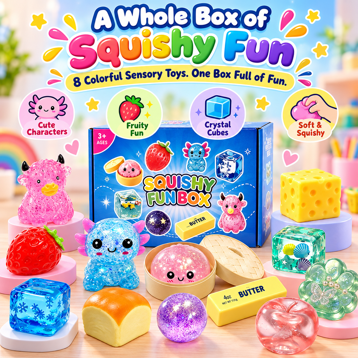🌈  Sensory Fidget Toy Set Squeeze